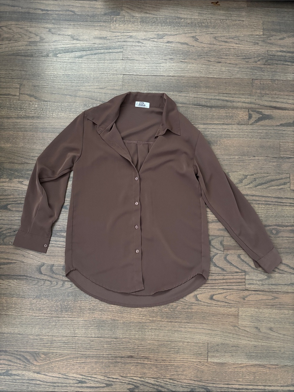 Jon & Anna Brown Button-Down Blouse